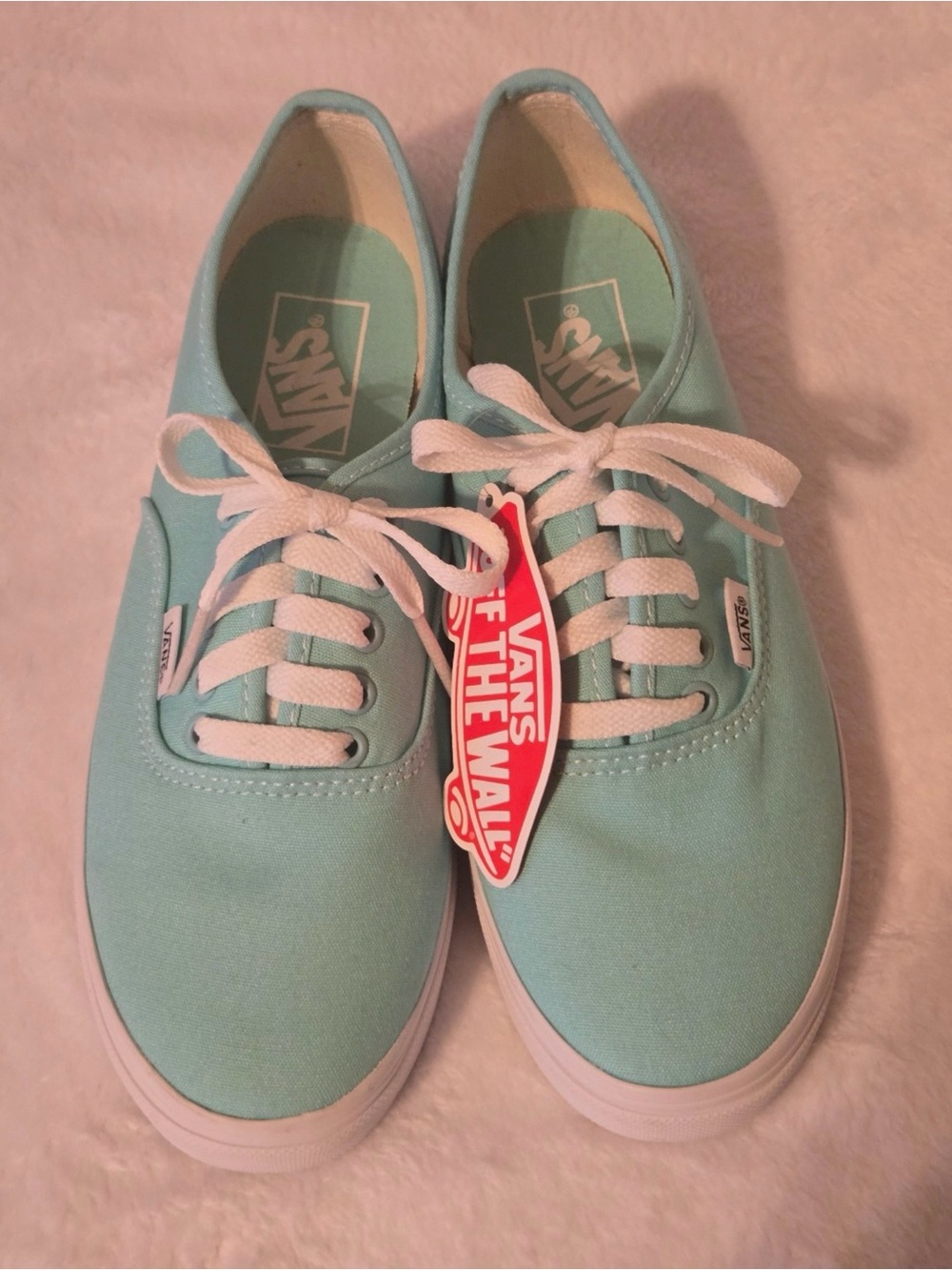 Vans Low-Top Canvas Sneakers in Aqua